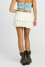 Load image into Gallery viewer, TIERED RUFFLE MINI SKORT
