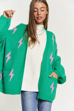 Load image into Gallery viewer, Bolt Oversized Open Sweater Cardigan
