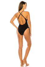 Load image into Gallery viewer, Classic baywatch style one piece with crossed back
