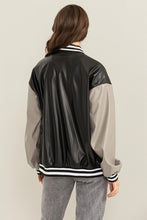 Load image into Gallery viewer, Game On PU Colorblock Baseball Jacket
