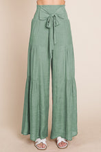 Load image into Gallery viewer, Tie front ruched waist back pants
