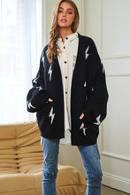 Load image into Gallery viewer, Bolt Oversized Open Sweater Cardigan

