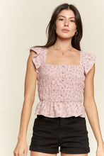 Load image into Gallery viewer, Floral print ruffled top
