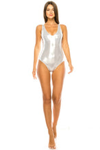 Load image into Gallery viewer, ONE PIECE METALLIC BATHING SUIT
