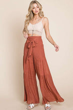 Load image into Gallery viewer, Tie front ruched waist back pants
