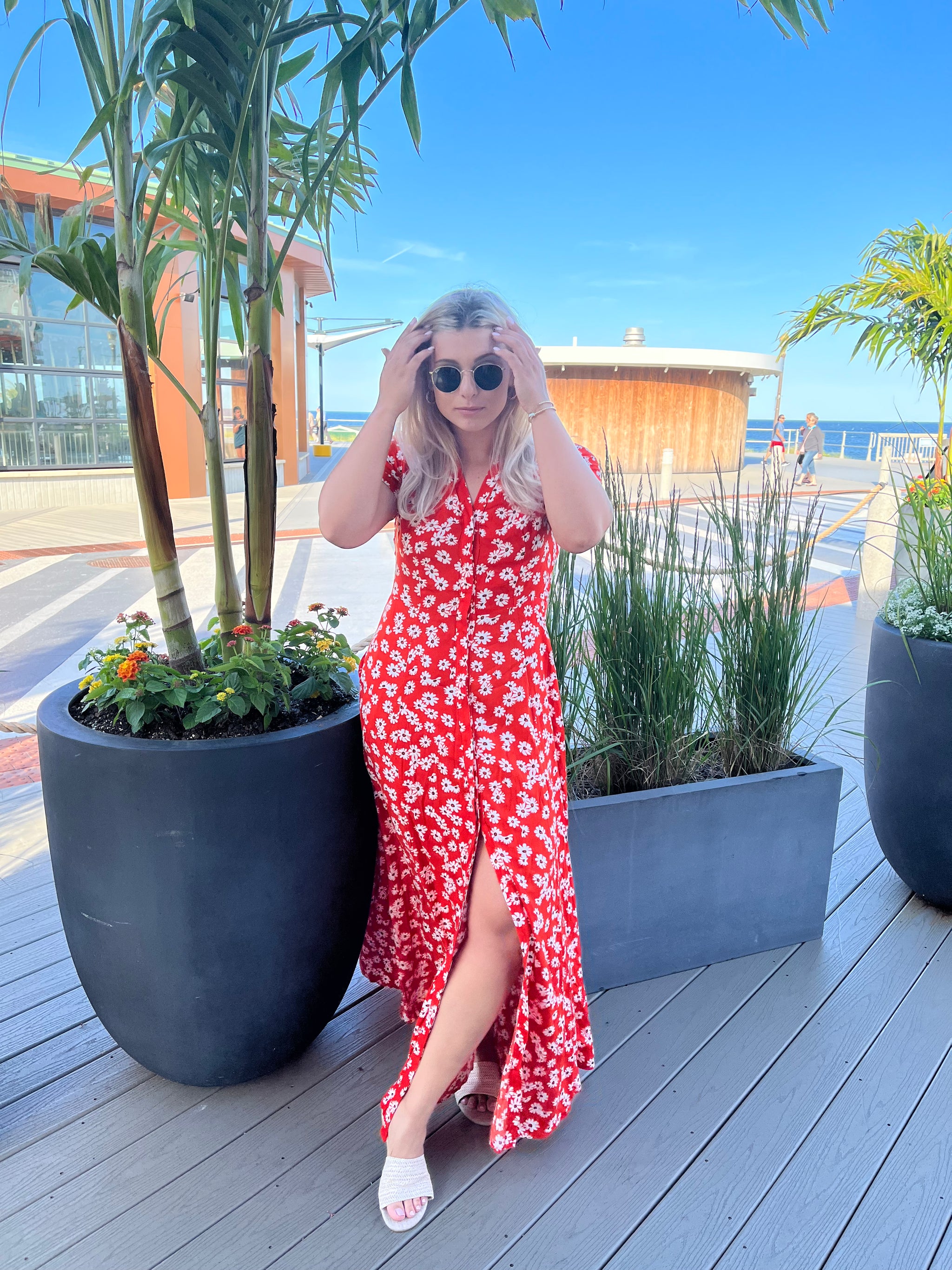 Poppy Floral Maxi Dress Extra Small / Red