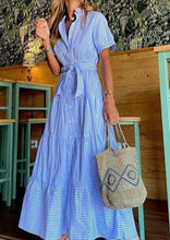 Load image into Gallery viewer, Coastal Stripped Maxi Dress
